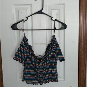 Striped Off the Shoulder Top